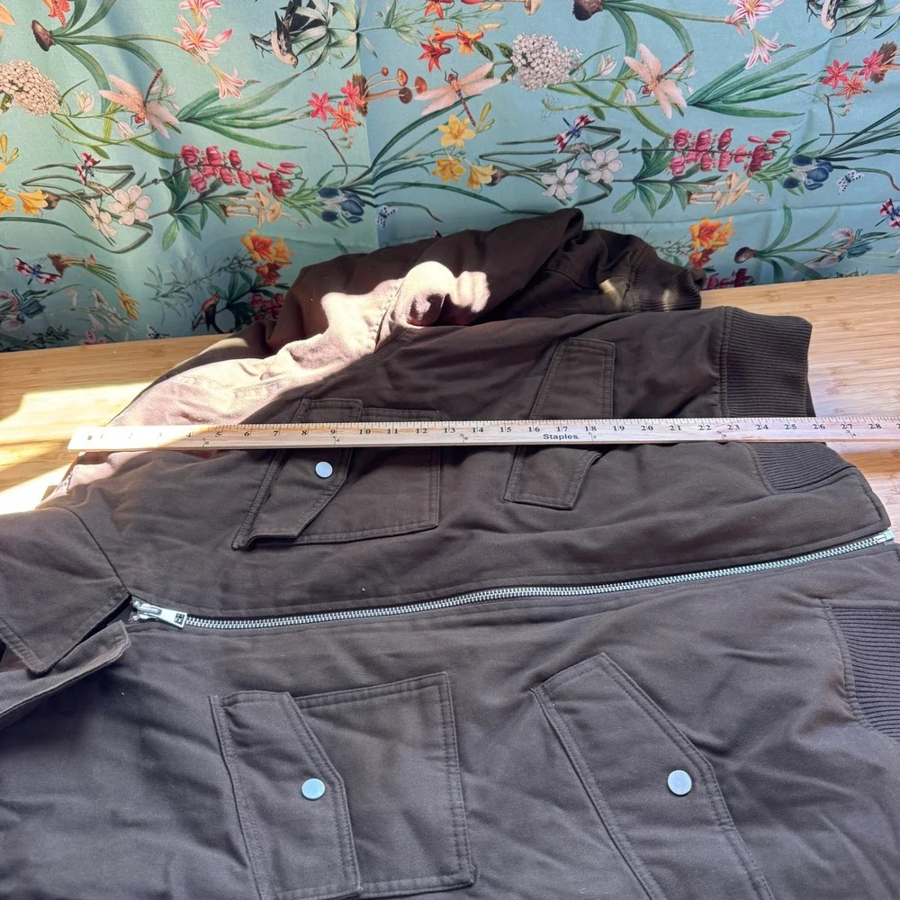 Mode of One Mens Multi Pocket Bomber Jacket Dark Walnut Brown XL 100194438MN